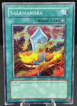 Vintage 1996 Yugioh! Salamandra - DDS-006 Secret Rare - Unlimited - MP/LP - Image 1
