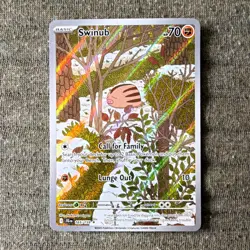 Swinub 165/159 Pokemon TCG Illustration Rare Full Art Holo HP 70 - Image 1