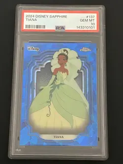 2024 Topps Disney Sapphire Tiana PSA 10 Gem Mint - Image 1