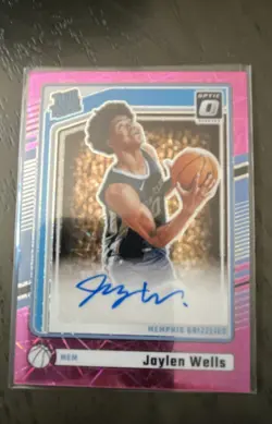 2024-25 Panini Donruss Optic - Rated Rookie Signatures Jaylen Wells #327 Pink... - Image 1