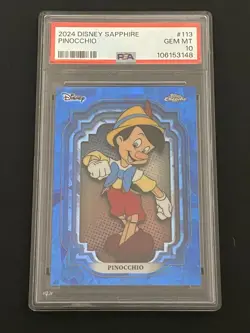 2024 Topps Disney Sapphire Pinocchio PSA 10 Gem Mint - Pinocchio - Image 1