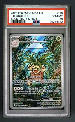 The Pokemon Company Pokemon TCG PSA 10 Exeggutor Illustration Rare Holo 135/132 - Image 1