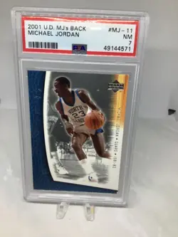 2001 Upper Deck MJ’s Back #MJ-11 Michael Jordan PSA 7 (only 4 in all grades) - Image 1