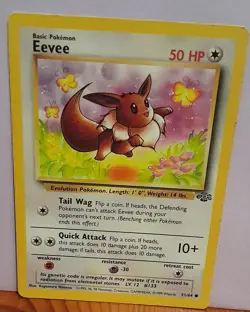 1999 Pokemon TCG Eevee Jungle Card 51/64 1st Edition Lightly Played - Image 1