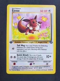 Eevee - 51/64 - 1st Edition Jungle *NM-LP* TCG Pokemon - Image 1