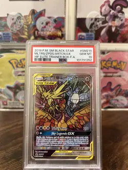 2019 POKEMON SM BLACK STAR PROMO FULL ART MOLTRES/ZAPDOS/ARTICUNO GX PSA 10 - Image 1