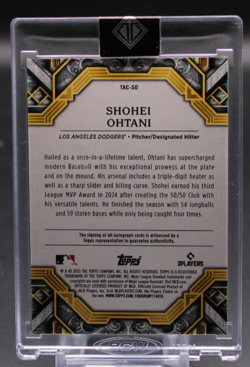 Shohei Ohtani 2025 Topps Transcendent Emerald Auto /5 LA Dodgers Encased - Image 2