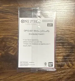 One Piece TCG English Ichiban Kuji Monkey D. Luffy Promo (OP13-001) Sealed - Image 2