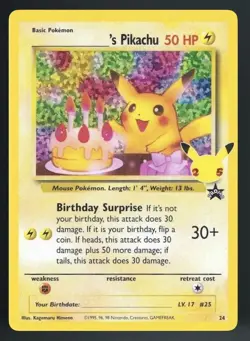 The Pokemon Company Pokemon TCG _____'s Pikachu Wotc Promo Holo English 24/53 - Image 1