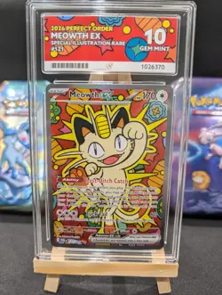 Pokemon TCG Meowth ex 121/088 2026 Perfect Order SIR English Ace 10 - Image 1