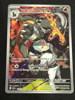 Team Rocket's Houndoom 191/182 Illustration Rare Holo Sv10: Destined Rivals NM - Image 1