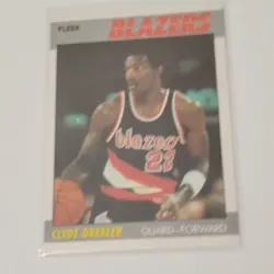 Fleer 1987-88 Clyde Drexler #30 Portland Trail Blazers NBA Basketball Card - Image 1