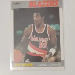 Fleer 1987-88 Clyde Drexler #30 Portland Trail Blazers NBA Basketball Card - Image 3