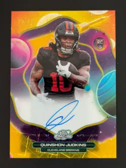 QUINSHON JUDKINS 2025 TOPPS COSMIC CHROME ROOKIE ON CARD AUTO GOLD /50 - Image 1