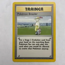 Pokemon Card Pokemon Breeder 76/102 Rare 4th Print Base Set 1999-2000 WOTC NM dd - Image 1
