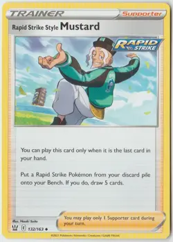 2021 Pokemon Sword and Shield Battle Styles 132/163 Rapid Strike Style Mustard U - Image 1