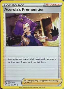 Acerola's Premonition - 129/172 - Brilliant Stars Pokemon 2022 - Image 1