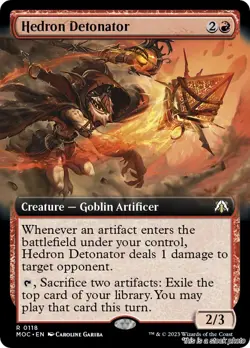 MTG Hedron Detonator (Extended Art) Card #118 Commander: March of the Machine... - Image 1