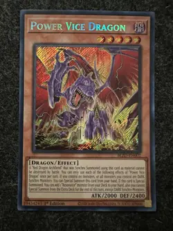 Power Vice Dragon - YuGiOh! BLZD-EN002 Secret Rare 1st Edition NM - Image 1