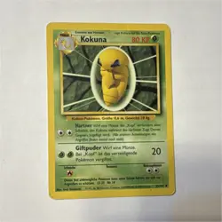Pokemon Kakuna 33/102 Base Set 1999 German Vintage Card 80 HP 20 Attack Regular - Image 1
