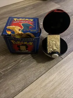 1999 Burger King Pokemon Charizard Trading Card 23K Gold Plated-No COA - Image 1