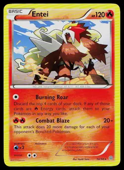 Pokemon Card Ancient Origins Entei 14/98 Rare - Image 1
