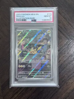 Pokemon Pikachu TCG Illustration Rare Card 173/165 Scarlet & Violet 151 PSA 10 - Image 1