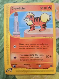 Growlithe - AQ: Aquapolis (80/147) WotC e-Reader Common Pokemon Card MP - Image 1