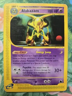 Alakazam - SK: Skyridge (2/144) WotC e-Reader Rare Pokemon Card HP - Image 1
