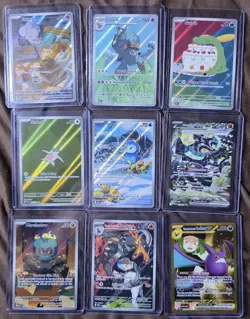 Lot Of 9 Pokemon Illustration Rare Cards 1 Special Illustration Rare/Hyper Rare - Image 1