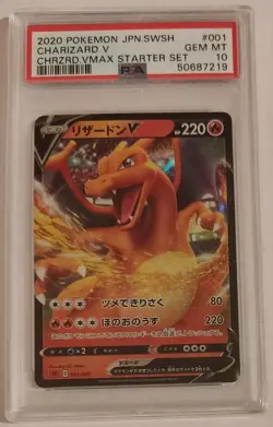 PSA 10 Charizard V 001/021 019/189 JAPANESE Pokemon Cards TCG Graded Gem Mint! - Image 1