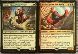 MTG: Spider-Man: Scarlet Spider R0142 Spider-ham R0114 SPM NM 2 CARD LOT - Image 1
