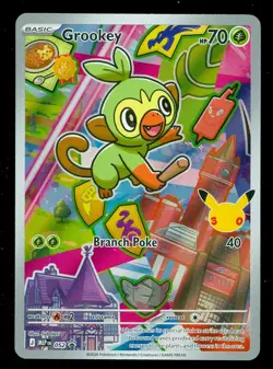 Pokemon GROOKEY MEP 052 Chaos Rising - 1st Partner FULL ART PROMO - Card A - Image 1
