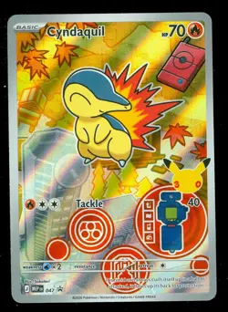 Pokemon CYNDAQUIL MEP 047 Chaos Rising - 1st Partner FULL ART PROMO - Card A - Image 1