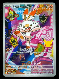 Pokemon SCORBUNNY MEP 053 Chaos Rising - 1st Partner FULL ART PROMO - Card B - Image 1