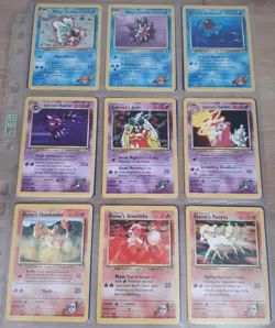 Vintage Pokemon Cards Gym Heroes 99 Cards Good Condition No Duplicates Bundle - Image 3