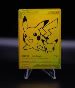 Pikachu V SWSH145 Sword & Shield Promo Cards (SWSD) NEAR MINT GOLD - Image 1