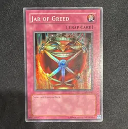 Konami Yu-Gi-Oh! Jar of Greed LON-047 Labyrinth Nightmare Super Rare Holo NM💎 - Image 1