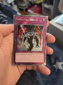 Yugioh Sakuretsu Armor RA03-EN130 1st Platinum Secret Rare - Image 1