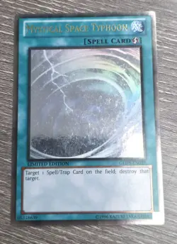 Yu-Gi-Oh! TCG Mystical Space Typhoon GLD5-EN038 Ghost Rare Limited Near Mint - Image 1