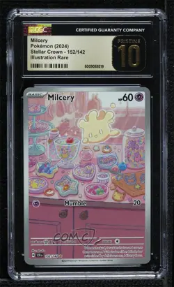 Milcery Illustration Rare Pokemon SV07: Stellar Crown CGC 10 Pristine - Image 1