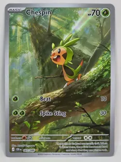 Chespin 087/086 Illustration Rare IR Pokemon Chaos Rising NM - Image 1