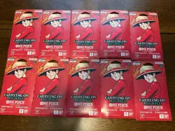 One Piece TCG OP-13 Carrying On His Will Sleeved Booster Pack Lot Of 10 Sealed - Image 1