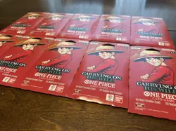 One Piece TCG OP-13 Carrying On His Will Sleeved Booster Pack Lot Of 10 Sealed - Image 2