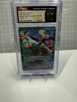 Roronoa Zoro & Sanji ST12-001 L CGC 10 Pristine One Piece Start Deck L English. - Image 1