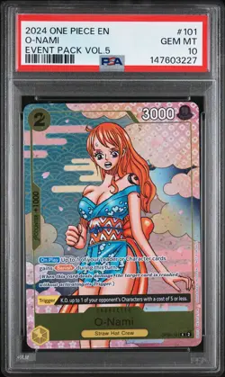 2024 ONE PIECE EVENT PACK VOL.5 #101 O-NAMI PSA 10 - Image 1