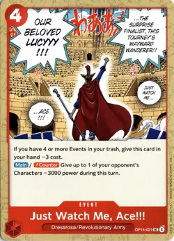 Just Watch Me, Ace!!! UC Adventure on Kami's Island OP15-021 One Piece TCG - Image 1