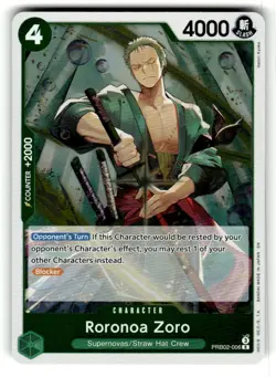 Roronoa Zoro PRB02-006 Rare Premium Booster -The Best- Vol. 2 One Piece Foil NM - Image 1