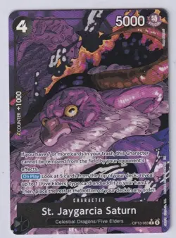 One Piece TCG St. Jaygarcia Saturn (Alternate Art) OP13-083 Carrying On His Will - Image 1