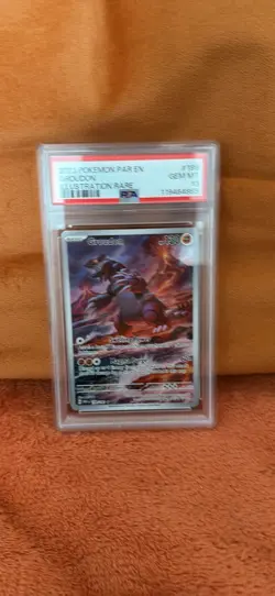 Pokemon TCG Groudon Paradox Rift Holo Illustration Card PSA 10 199/182 - Image 1